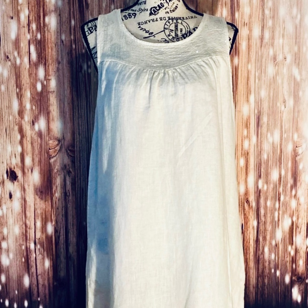 LUNGO L'ARNO Linen Shift Dress